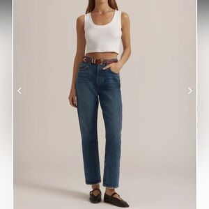 Favorite Daughter Otto High Rise Boyfriend Ankle Jeans in Havana